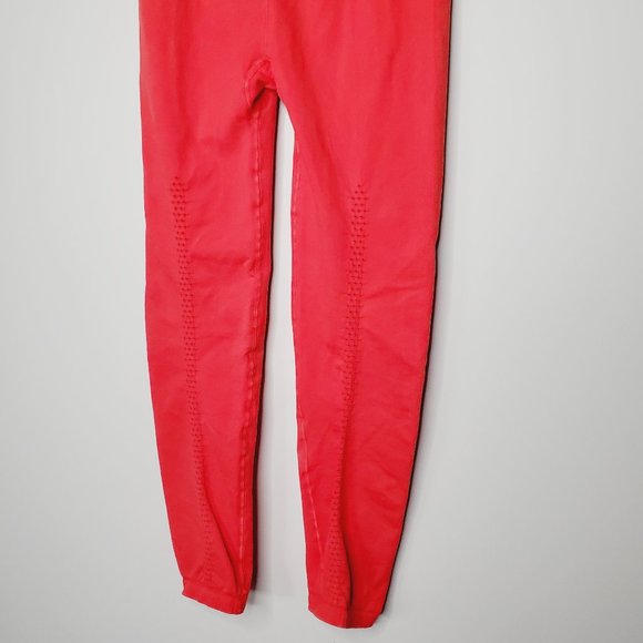 FREE PEOPLE Movement High Rise Orange Red Shanti Yoga Leggings - Picture 5 of 11